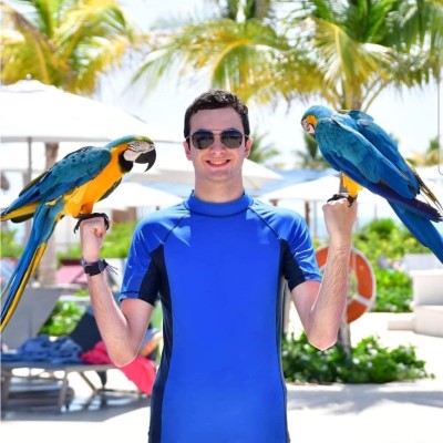 Picture of me holding parrots